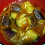 茄子と茗荷の味噌汁
